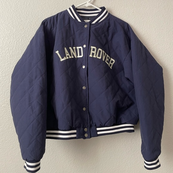 blue quilted bomber jacket by Land Rover New With Tags - Picture 3 of 4
